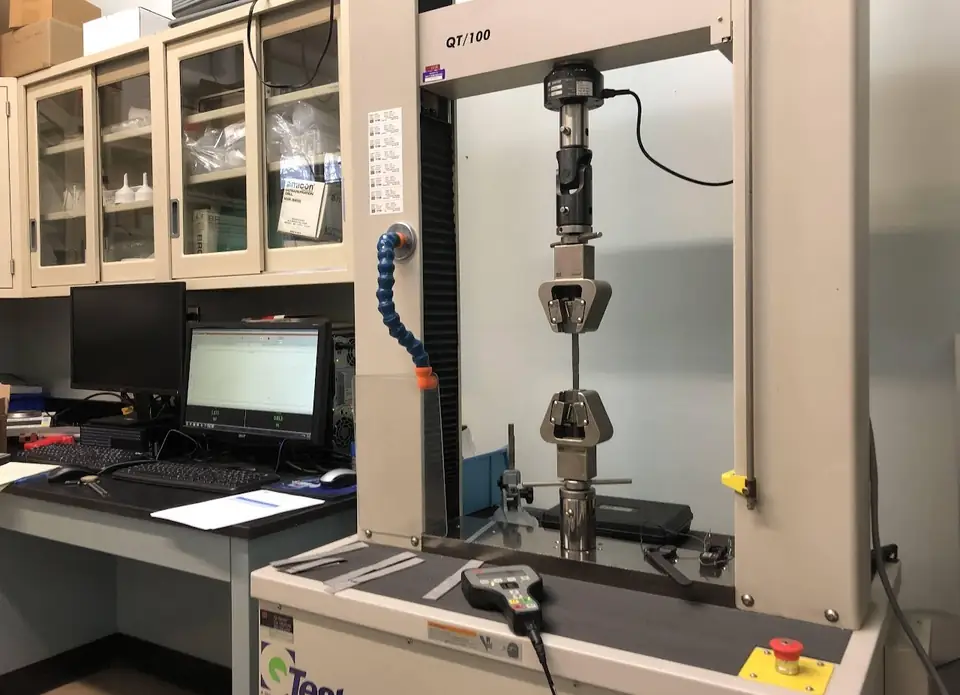 Tensile tester: archived work image 1